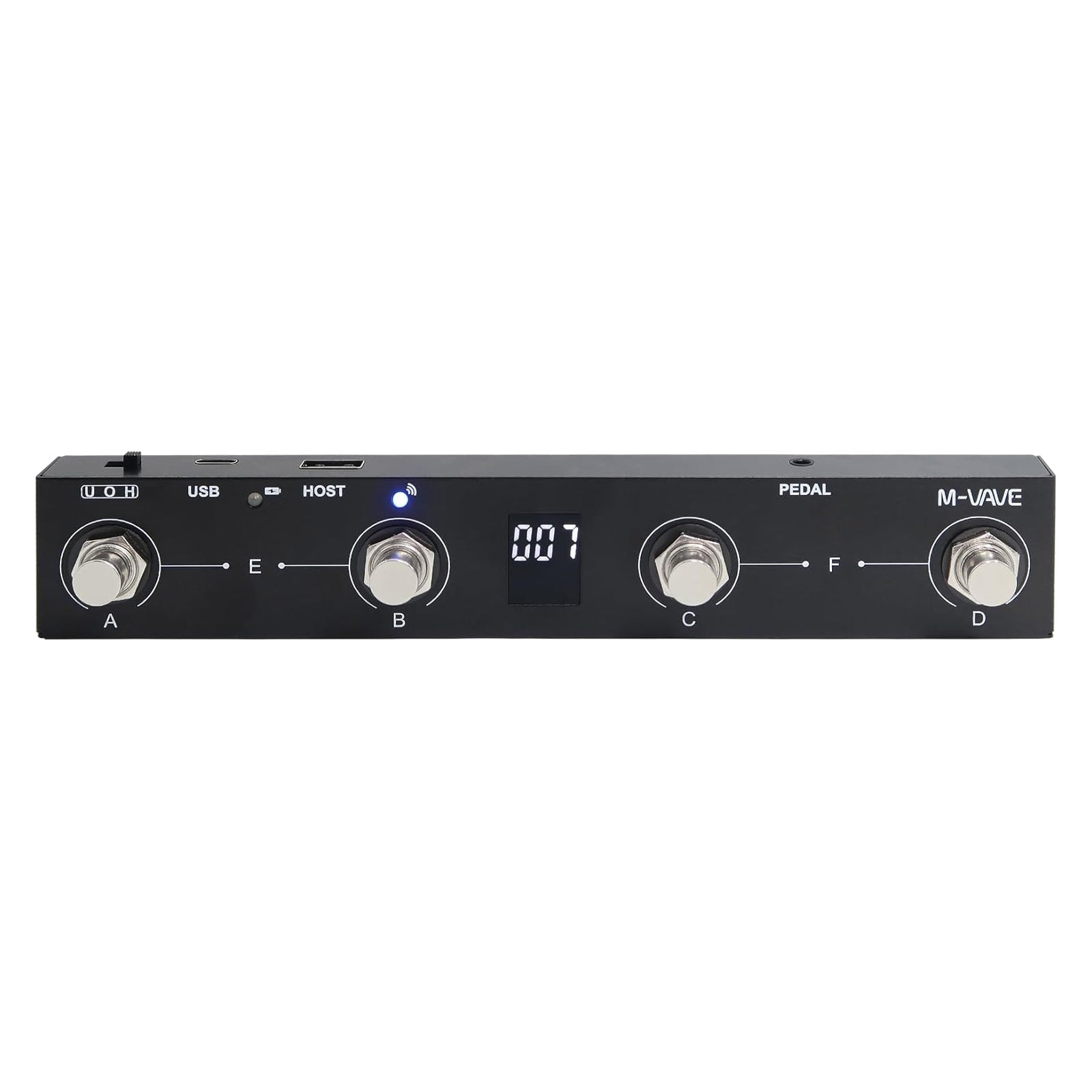 m-vave chocolate expression pedal M-VAVE Chocolate Plus Wireless MIDI Foot Controller 4 Buttons BT Recha – TankPedal