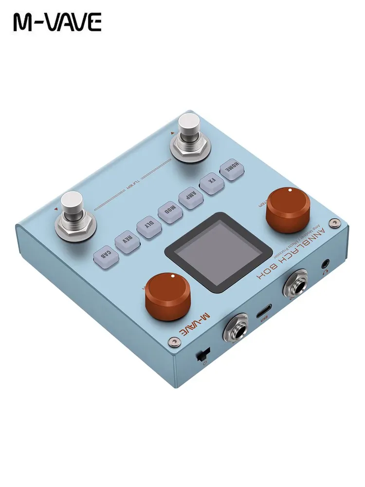 M-VAVE BLACKBOX Bass Multi-Effect Pedal, ANN Audio Neural Network Modeling, Support AMP & IR Loading, Built-in Battery Bluetooth Playback, XLR Cannon Output for Bass Practice Recording Live Performance