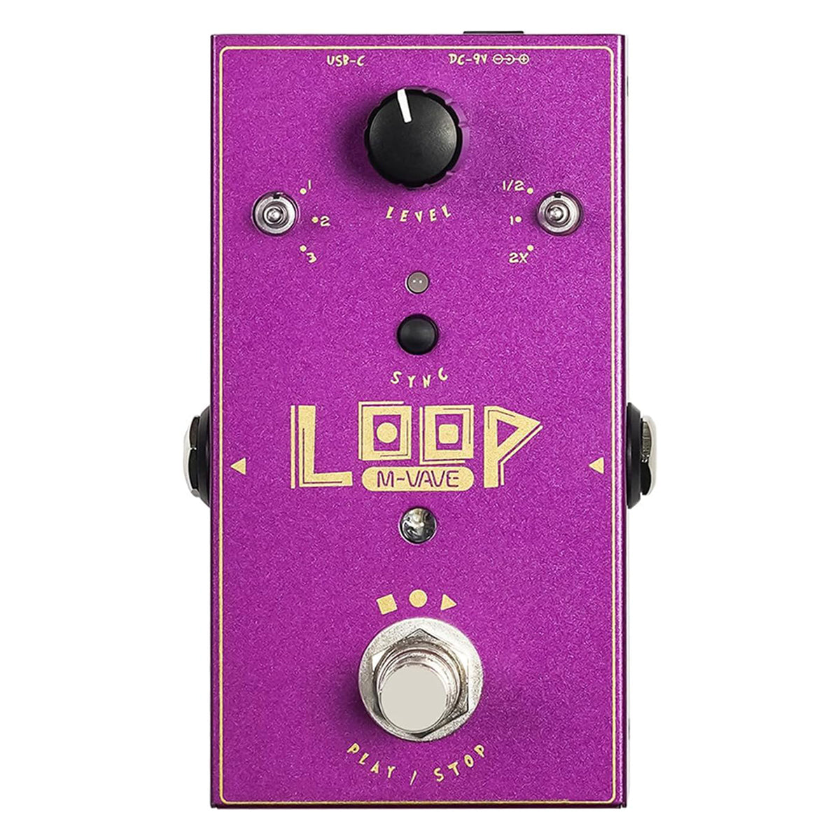 M-VAVE LOOP Phrase Looping Effects Guitar Pedal, 3-position Track Storage / 11-minute Recording