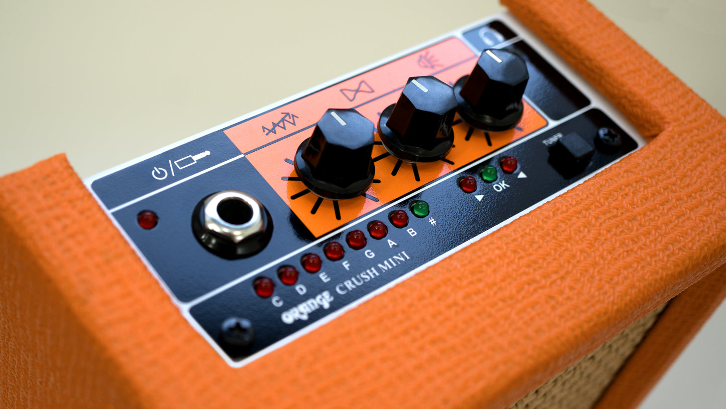 Orange Crush Mini Battery Powered Electric Guitar Speaker With Aux Input