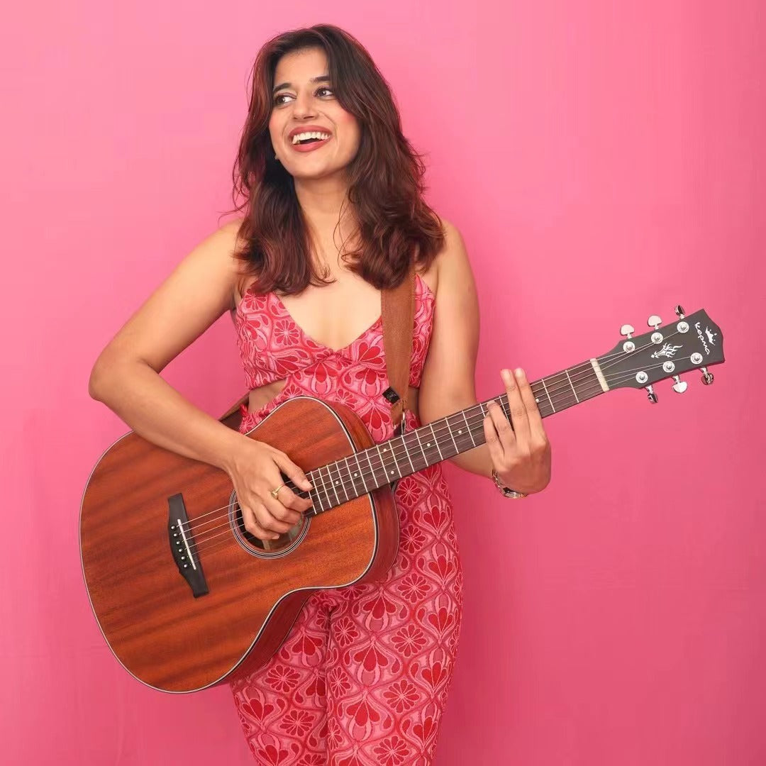 Kepma ES36 Mini 36” Travel Acoustic Guitar, Children Women Beginner Folk Guitar without Gig Bag, Optional K10 Pickup