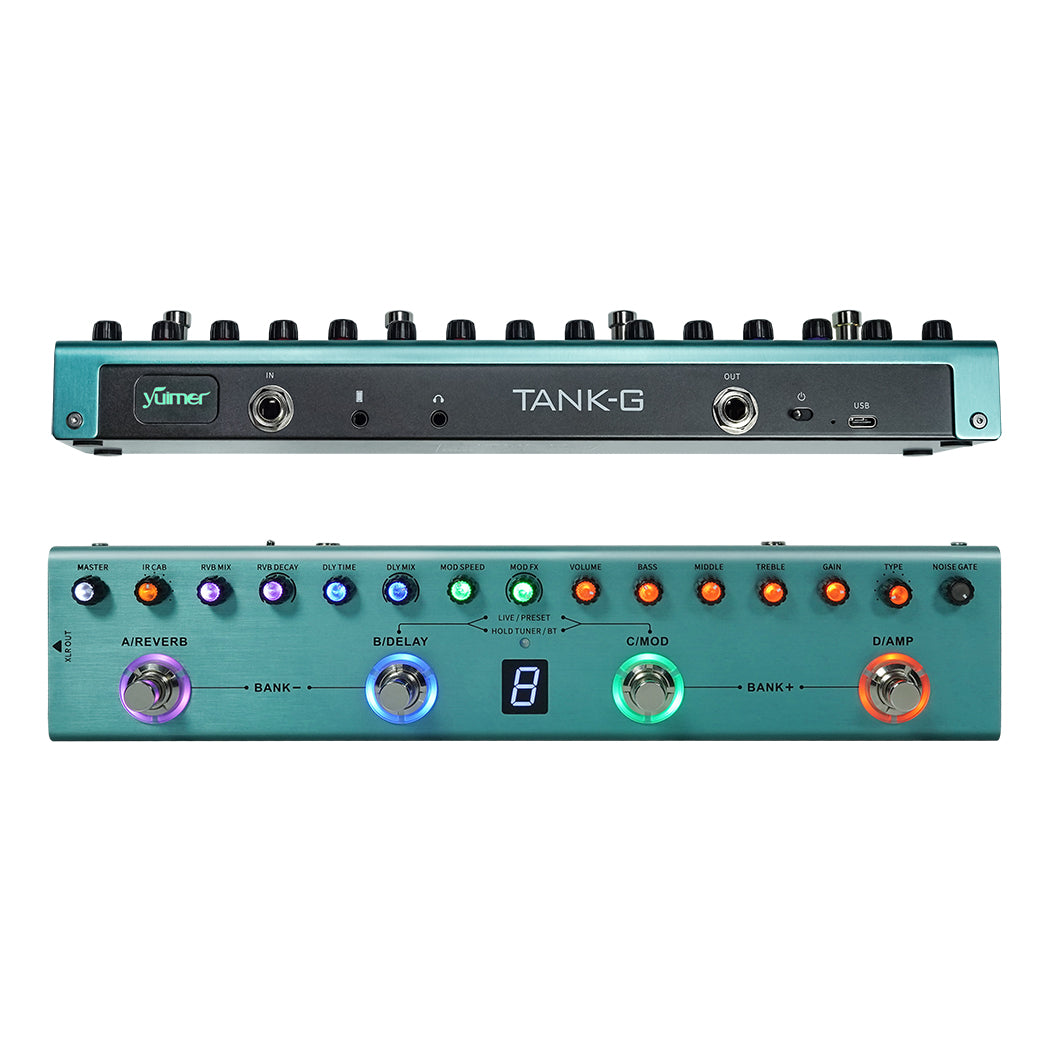 Yuimer TANK-G Latest V2 Version Multi-Effects Pedal Effector for Elect