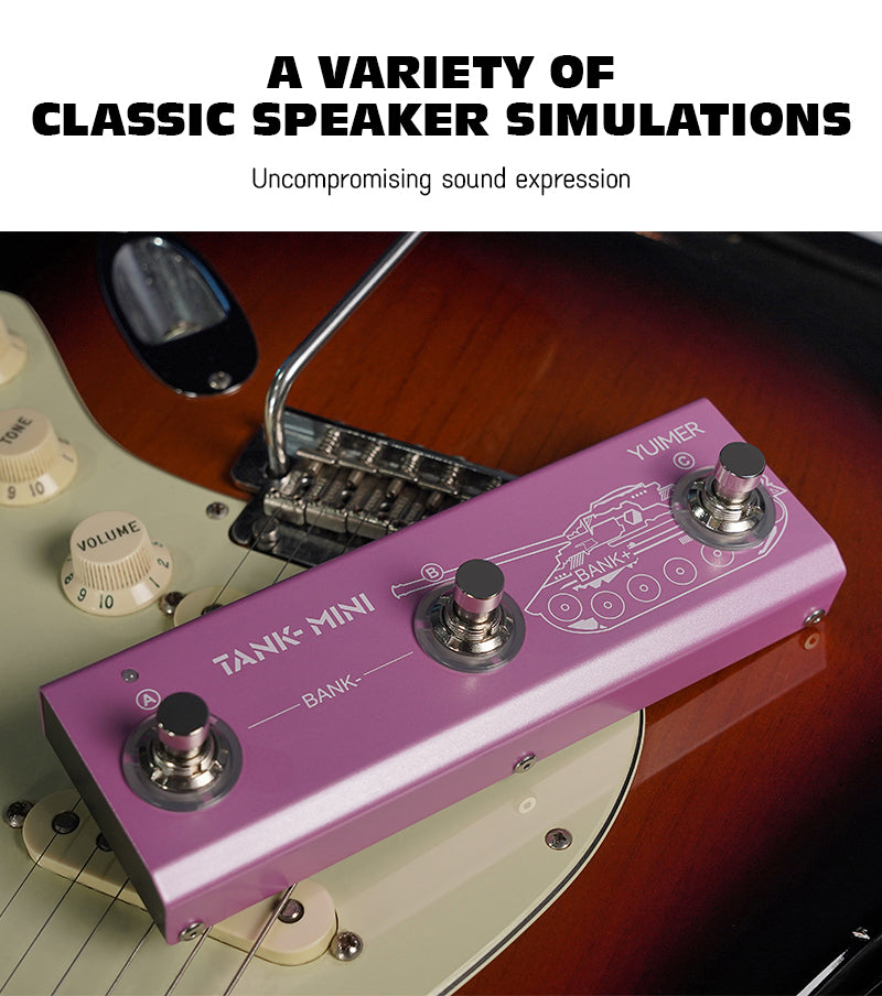 Yuimer TANK-MINI Multi-Effects Pedal Electric Guitar & Bass 2 in 1 Effector