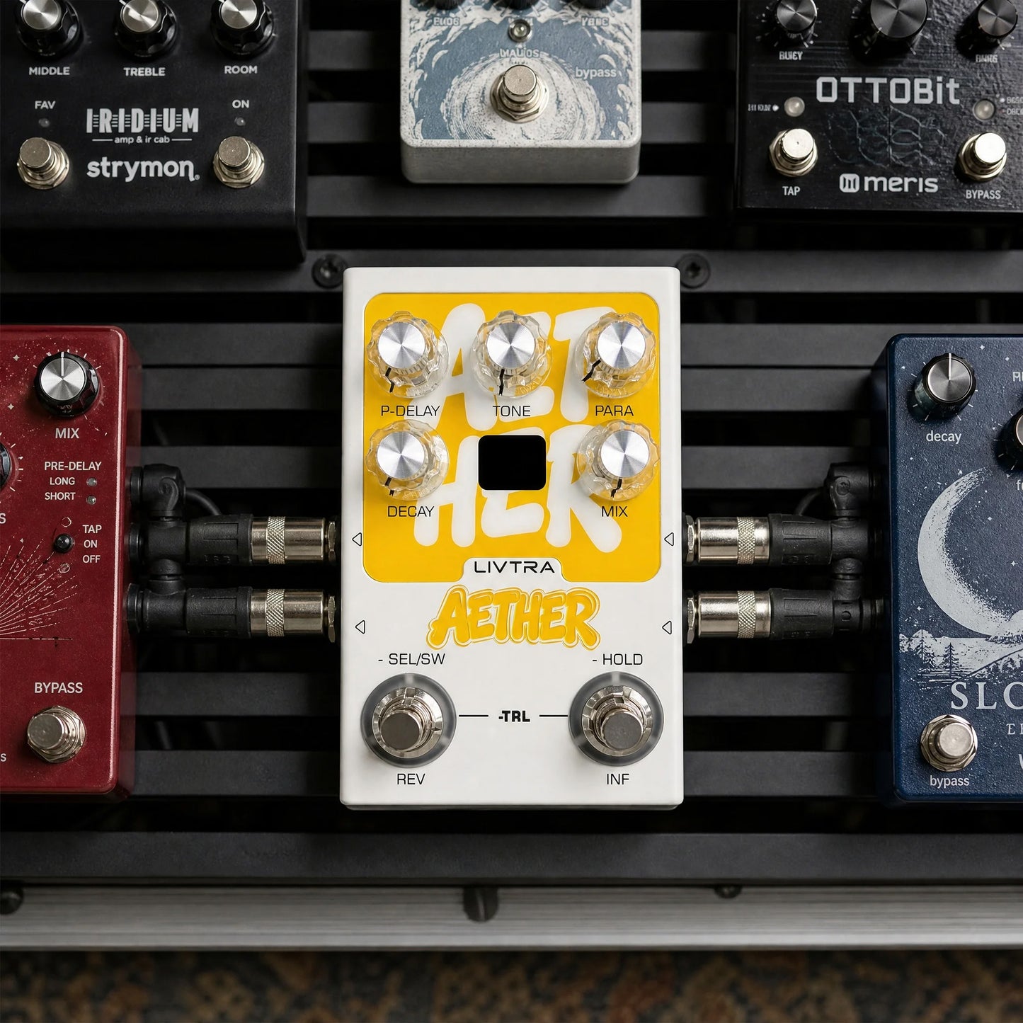 LIVTRA AETHER True Stereo Reverb Pedal, 9 Spatial Effects, USB Recording Output, Analog/Digital Bypass, for Electric Guitar/Bass