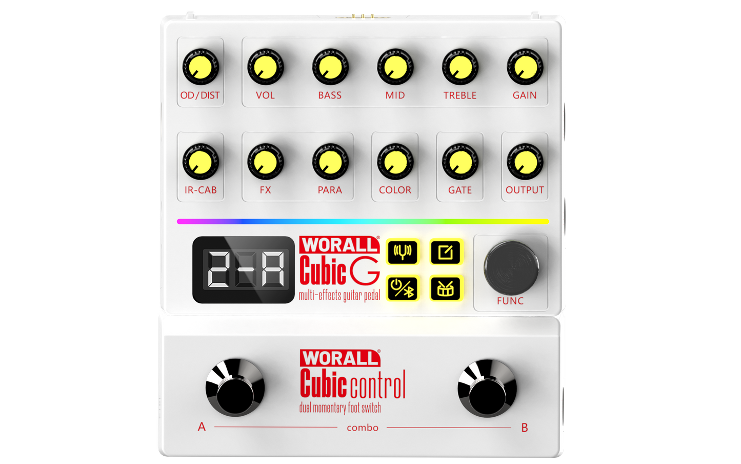 WORALL Cubic G Guitar Preamp Effects Pedal EQ Gate Delay Reverb Mod FX