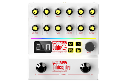 WORALL Cubic G Guitar Preamp Effects Pedal EQ Gate Delay Reverb Mod FX