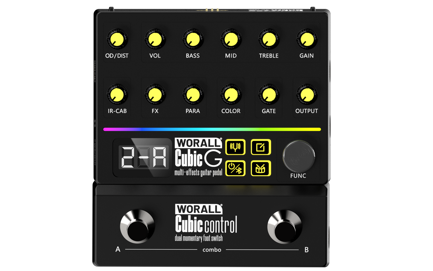 WORALL Cubic G Guitar Preamp Effects Pedal EQ Gate Delay Reverb Mod FX