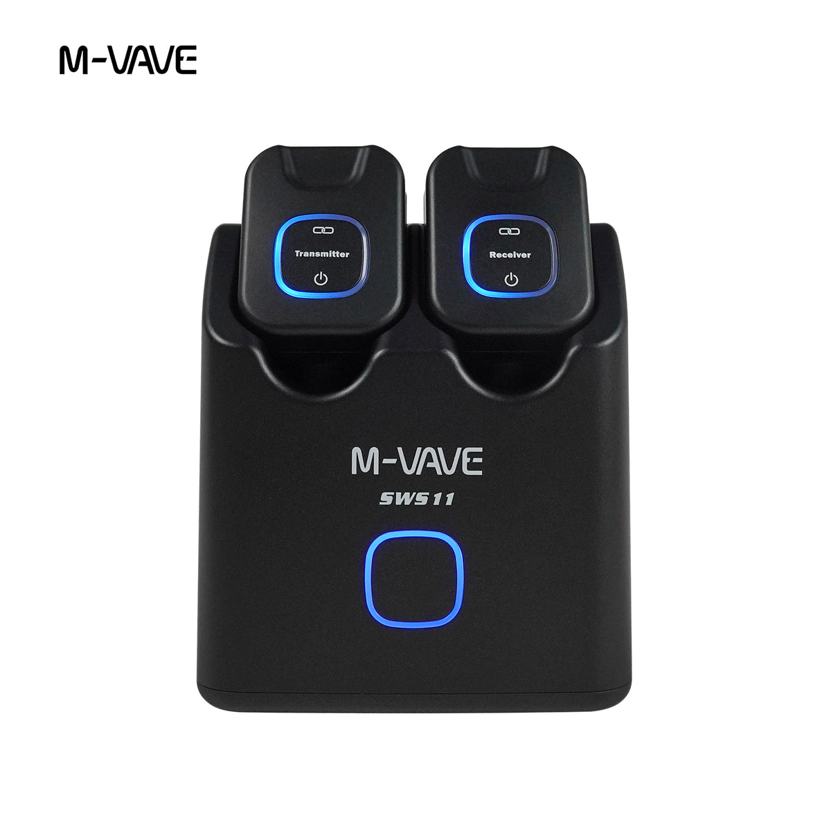M-VAVE SWS-11 2.4G Wireless Guitar Transmitter Receiver System, Rechargeable Low Latency Wireless Audio Plug Adapter for Electric Guitar Bass Violin, 30M Transmission Range, Long Battery Life for Stage Live Performance Home Practice