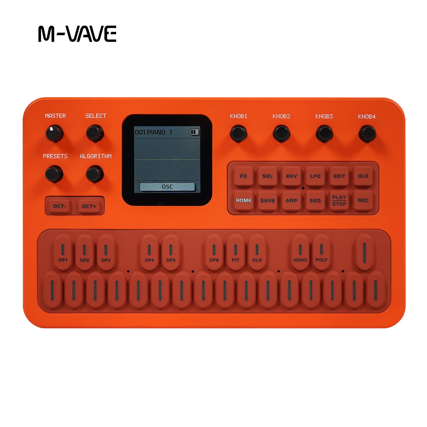 M-VAVE FM-1 Synthesizer Digital Keyboards Voice-Out Keyboard Synthesizer Speaking Out Independently 128 Factory Presets, 27 Key built-in Sound Module 6
