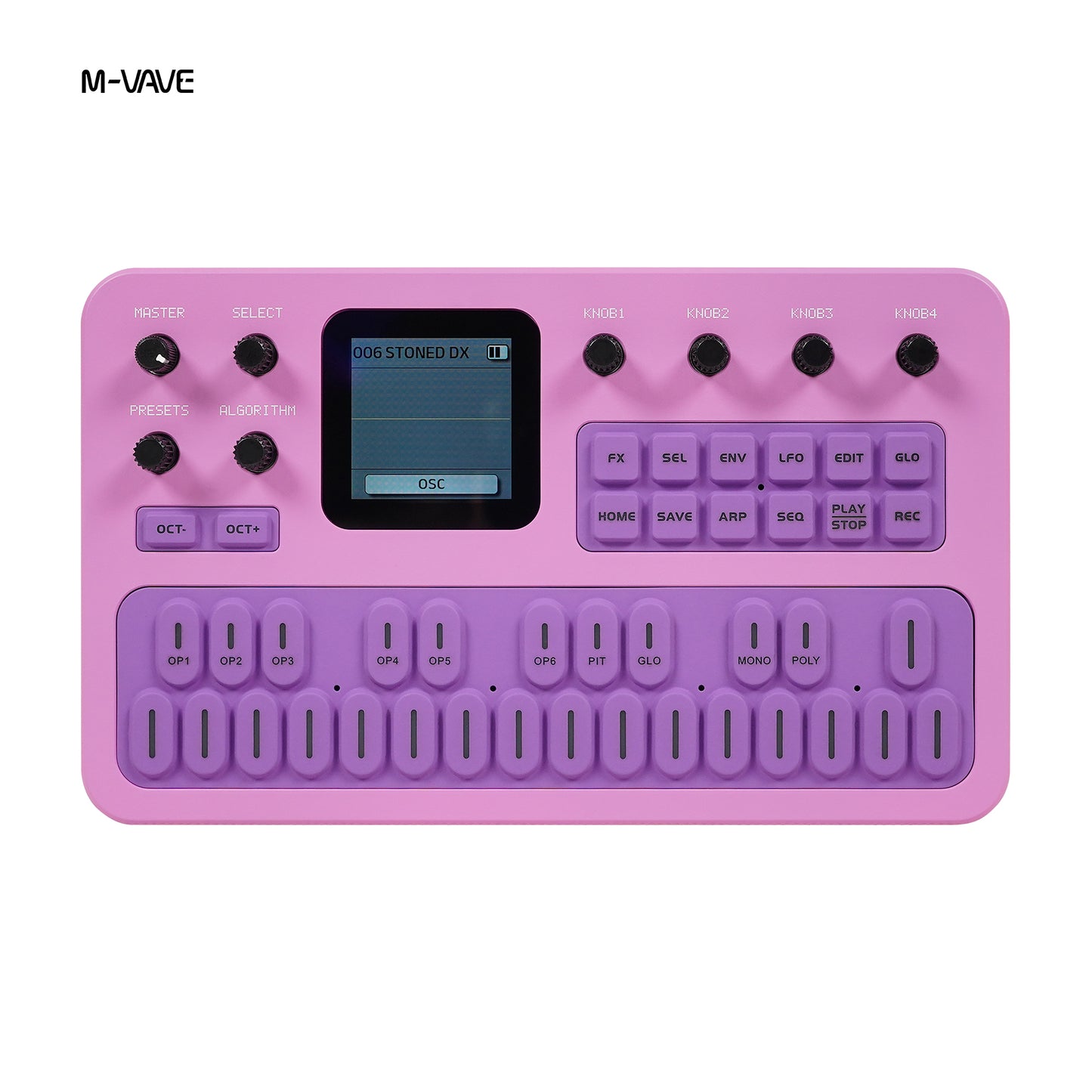 M-VAVE FM-1 Synthesizer Digital Keyboards Voice-Out Keyboard Synthesizer Speaking Out Independently 128 Factory Presets, 27 Key built-in Sound Module 6