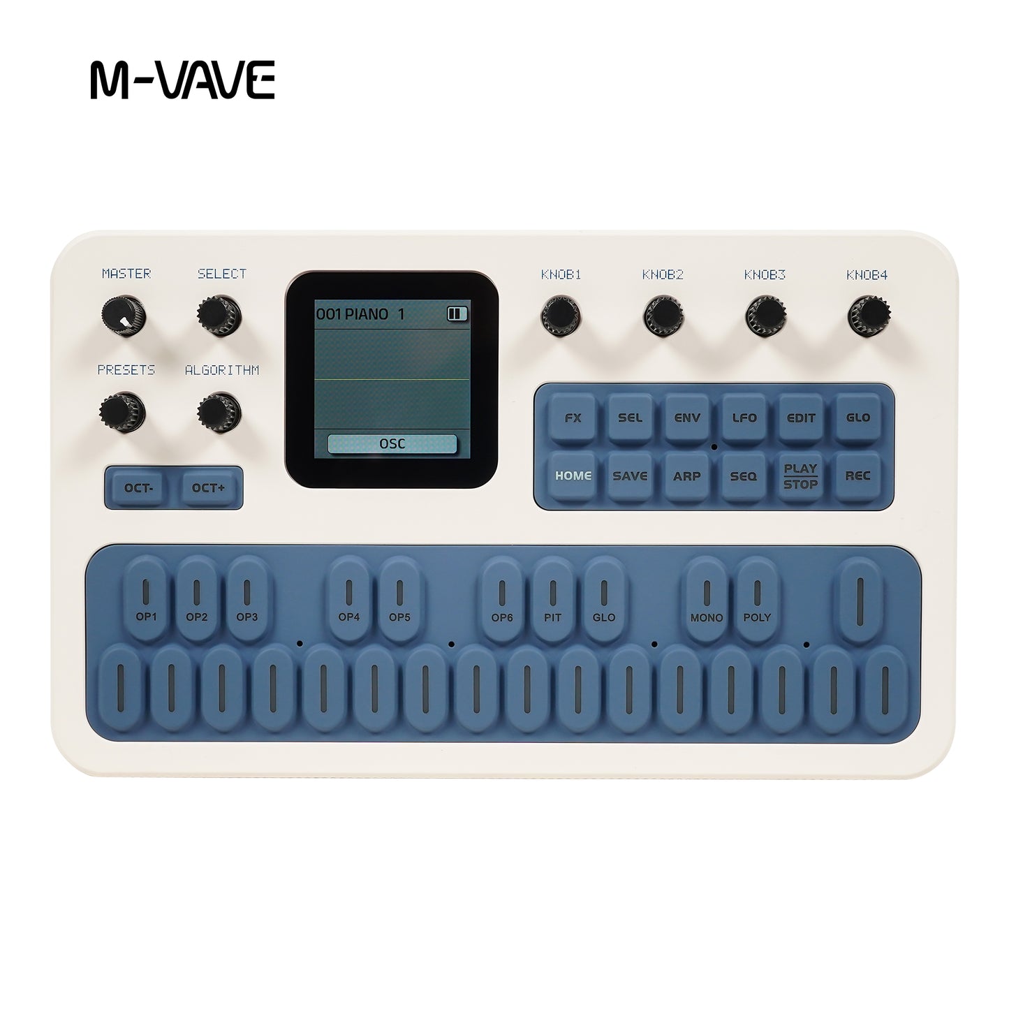 M-VAVE FM-1 Synthesizer Digital Keyboards Voice-Out Keyboard Synthesizer Speaking Out Independently 128 Factory Presets, 27 Key built-in Sound Module 6