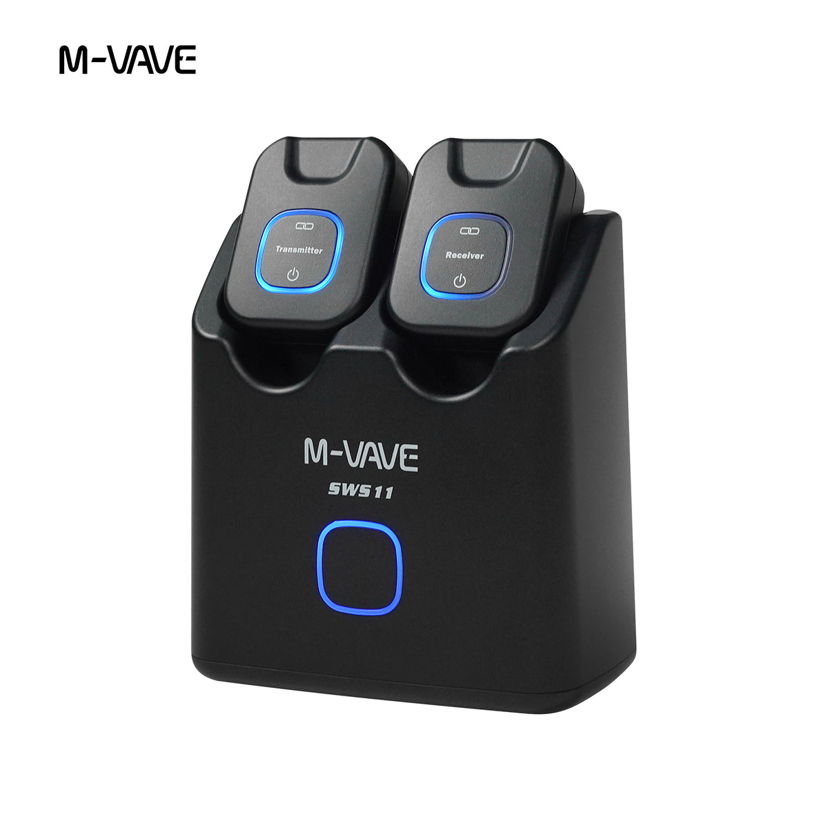M-VAVE SWS-11 2.4G Wireless Guitar Transmitter Receiver System, Rechargeable Low Latency Wireless Audio Plug Adapter for Electric Guitar Bass Violin, 30M Transmission Range, Long Battery Life for Stage Live Performance Home Practice