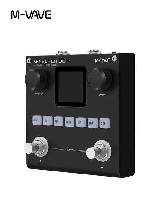 M-VAVE BLACKBOX Bass Multi-Effect Pedal, ANN Audio Neural Network Modeling, Support AMP & IR Loading, Built-in Battery Bluetooth Playback, XLR Cannon Output for Bass Practice Recording Live Performance