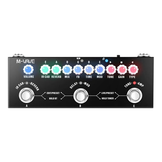 [Dropshipping] M-VAVE CUBE-BABY Guitar Multi-Effects Pedal with 8 IR Cabinet Simulations, Rechargeable Battery