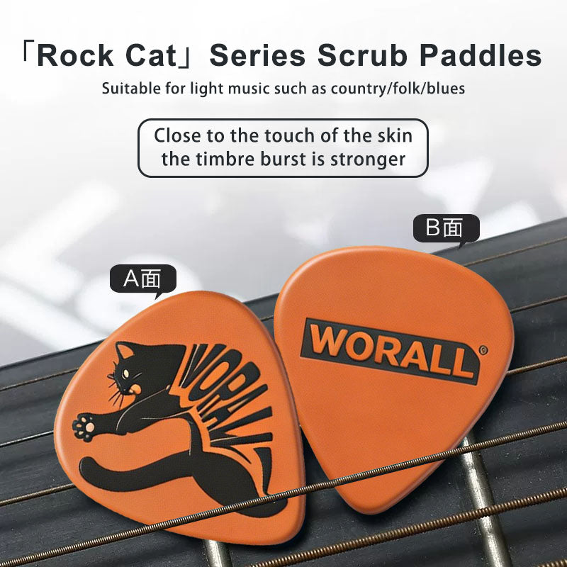 WORALL Rock Cat Guitar Pick 0.71mm 3PCS Medium Plectrum
