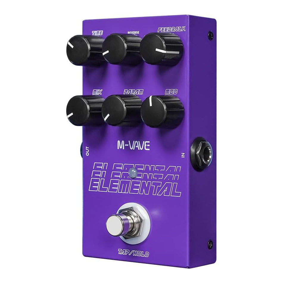 [Dropshipping] M-VAVE ELEMENTAL Delay Pedal TAP TEMPO, HOLD Mode Infinite Sustain, MIX Control, 9 Delay Effects for Guitar & Bass