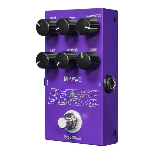 [Dropshipping] M-VAVE ELEMENTAL Delay Pedal TAP TEMPO, HOLD Mode Infinite Sustain, MIX Control, 9 Delay Effects for Guitar & Bass