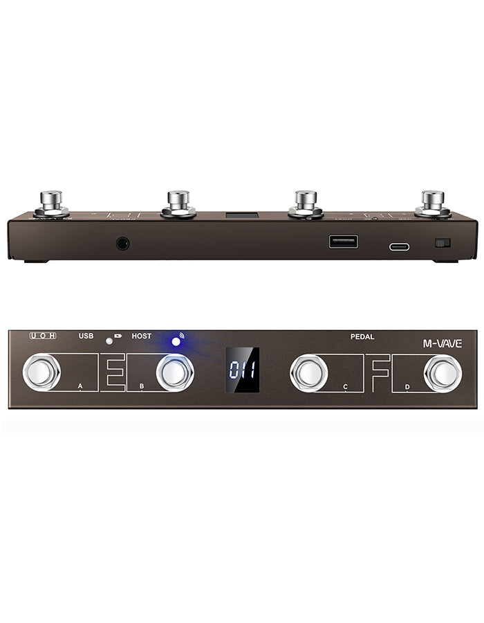 M-VAVE Chocolate Plus Professional Guitar Effect Pedal with Looper & Drum Rhythms, Wireless BT Backing Track Playback, Computer Sound Card Function, Compact Size for Beginner & Guitarist Daily Use