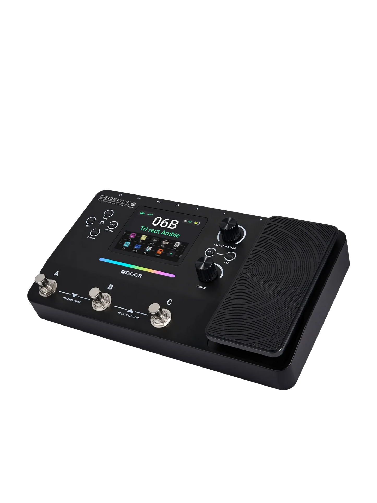Mooer GE100 PRO LI Outdoor Gig Guitar Amp Simulator OTG Mobile Recording Stereo Output