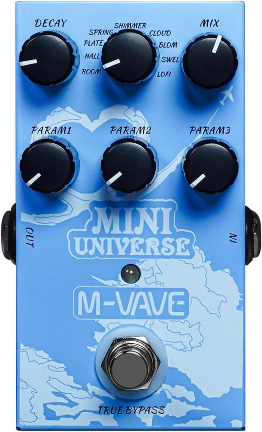 [Dropshipping] M-VAVE Guitar Pedal Reverb Innovation Unique Sound 9 Reverb Effects Universe Pedals
