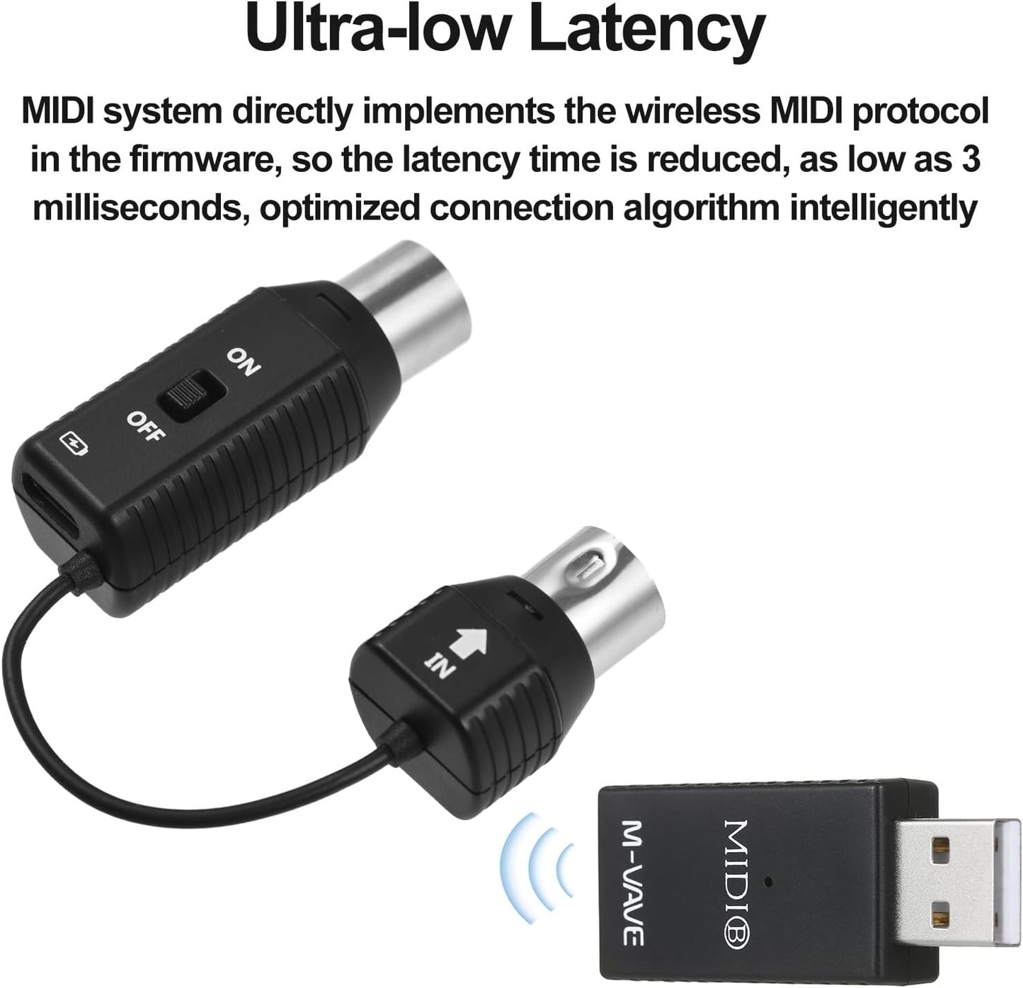 [Dropshipping] M-VAVE MS1 MIDI Wireless Transmission System Any MIDI Device Connect Adapter