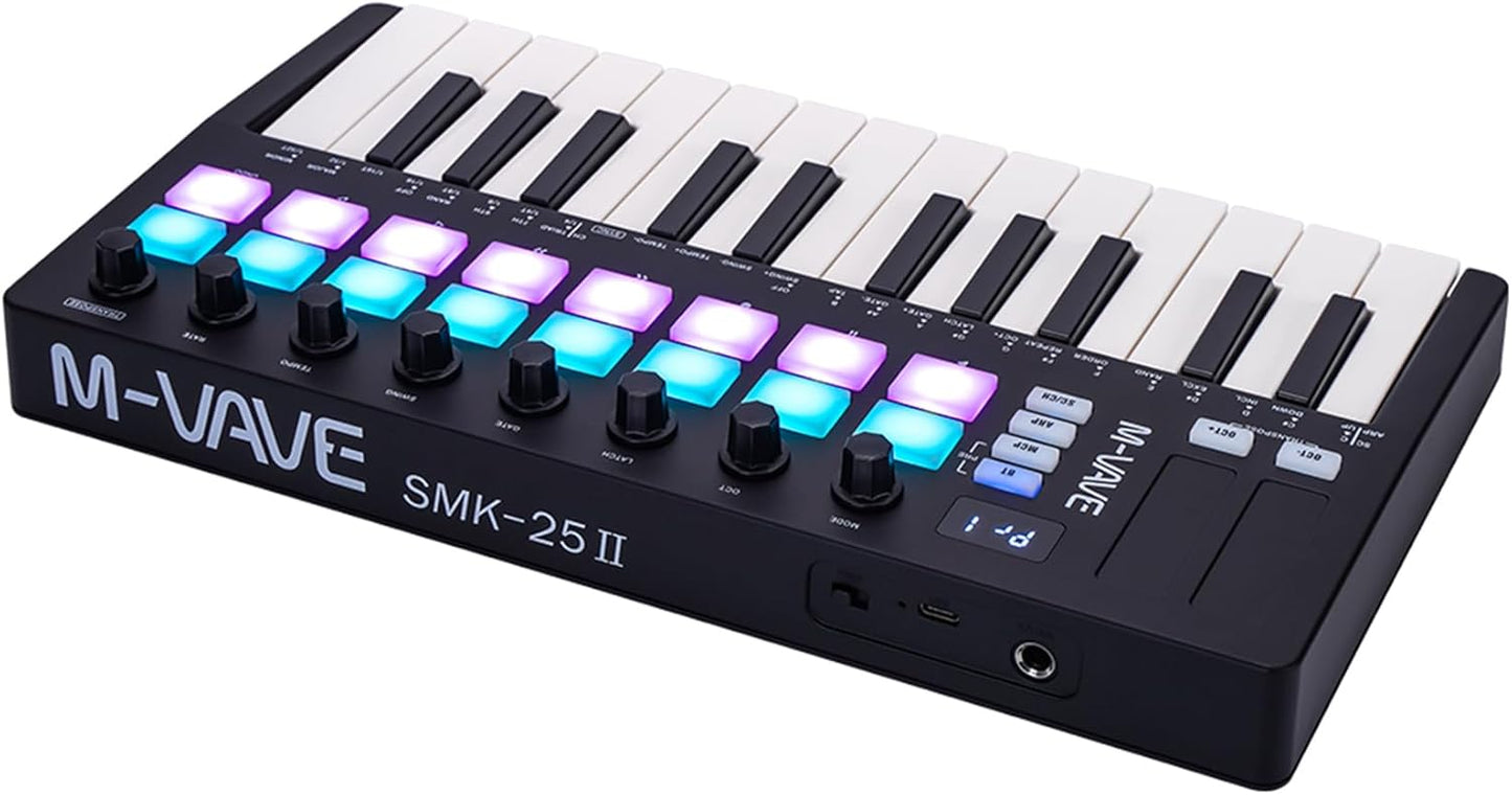 [Dropshipping] M-VAVE 25 Keys 16 Backlit Drum Pads MIDI Keyboard – Professional Beat Maker and Keytar for Keyboard Music Production