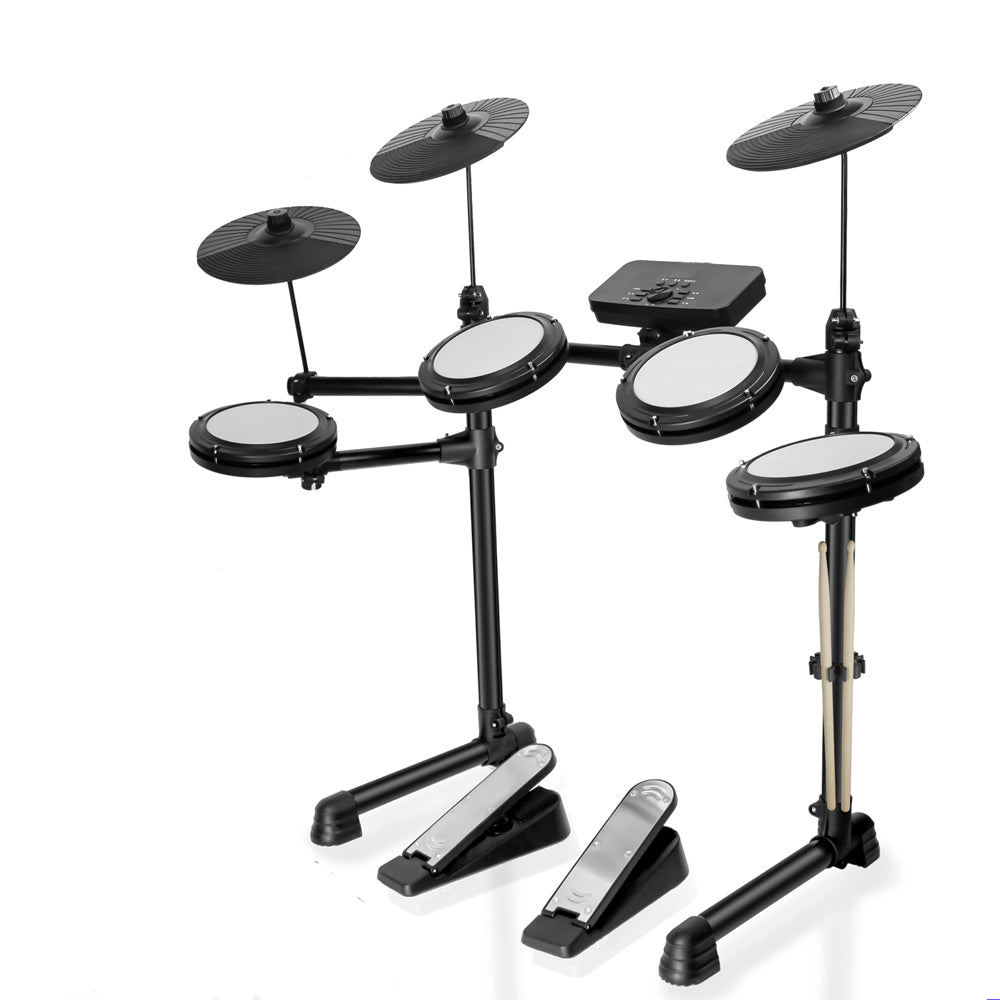 HQC-7 Portable Electronic Drum with Headphones & Dual Pedals