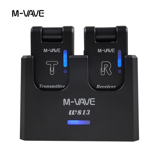 M-VAVE WS-13 5.8 GHZ Wireless Guitar System,Wireless Guitar Transmitter&Receiver with Charging Case,Guitar Wireless Accessories for Electric Guitar Audio Samplers