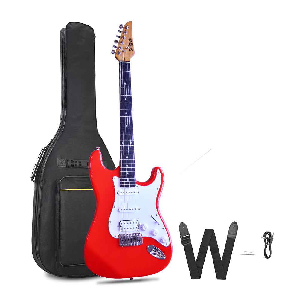 (Supports OEM/ODM) Seigen Classic ST Electric Guitar, Roasted Canadian Maple HSS Pickups Sunbrust