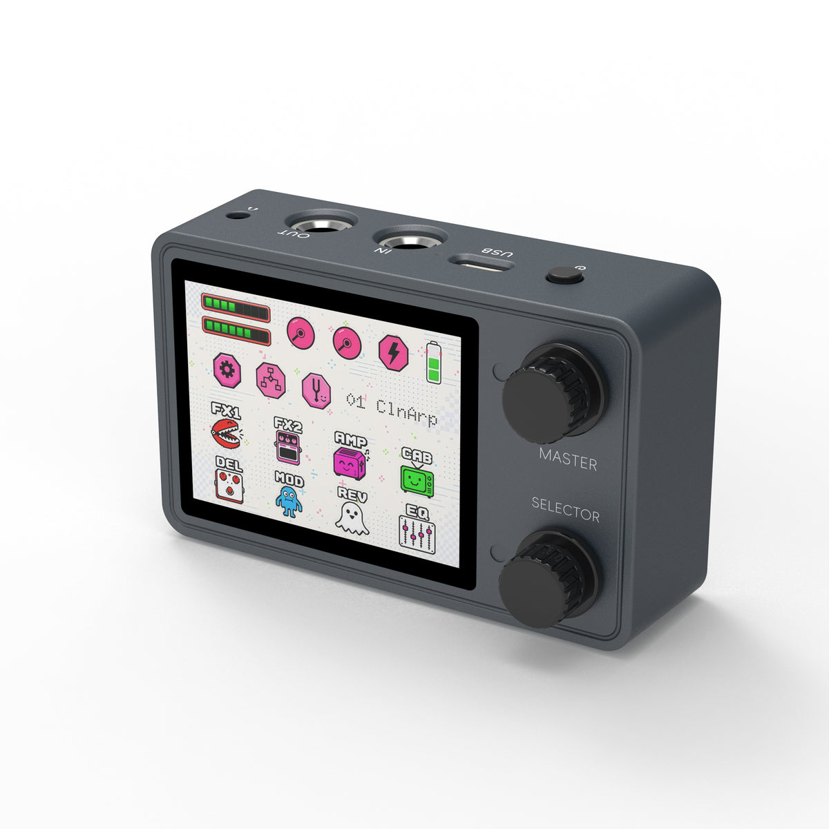 LIVTRA NANOCORE Pocket Guitar Multi-Effects Pedal (NAM & IR Loading, AI Drums Loopback, 2.4" Screen & Bluetooth)