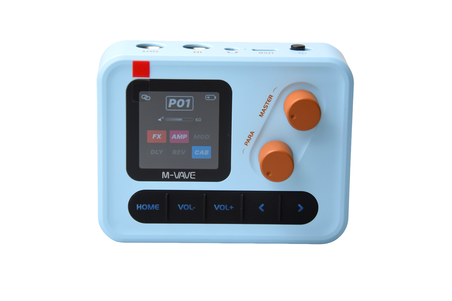 M-VAVE POCKET AMP Mini Pocket Guitar Bass Multi Effects Pedal, Portable Amp Simulator with 20 AMP Models 20 IR CAB Slots, 80 Editable Presets, Built-in Rechargeable Battery, Bluetooth Playback, OTG Mobile Recording USB Audio Interface for Silent Practice