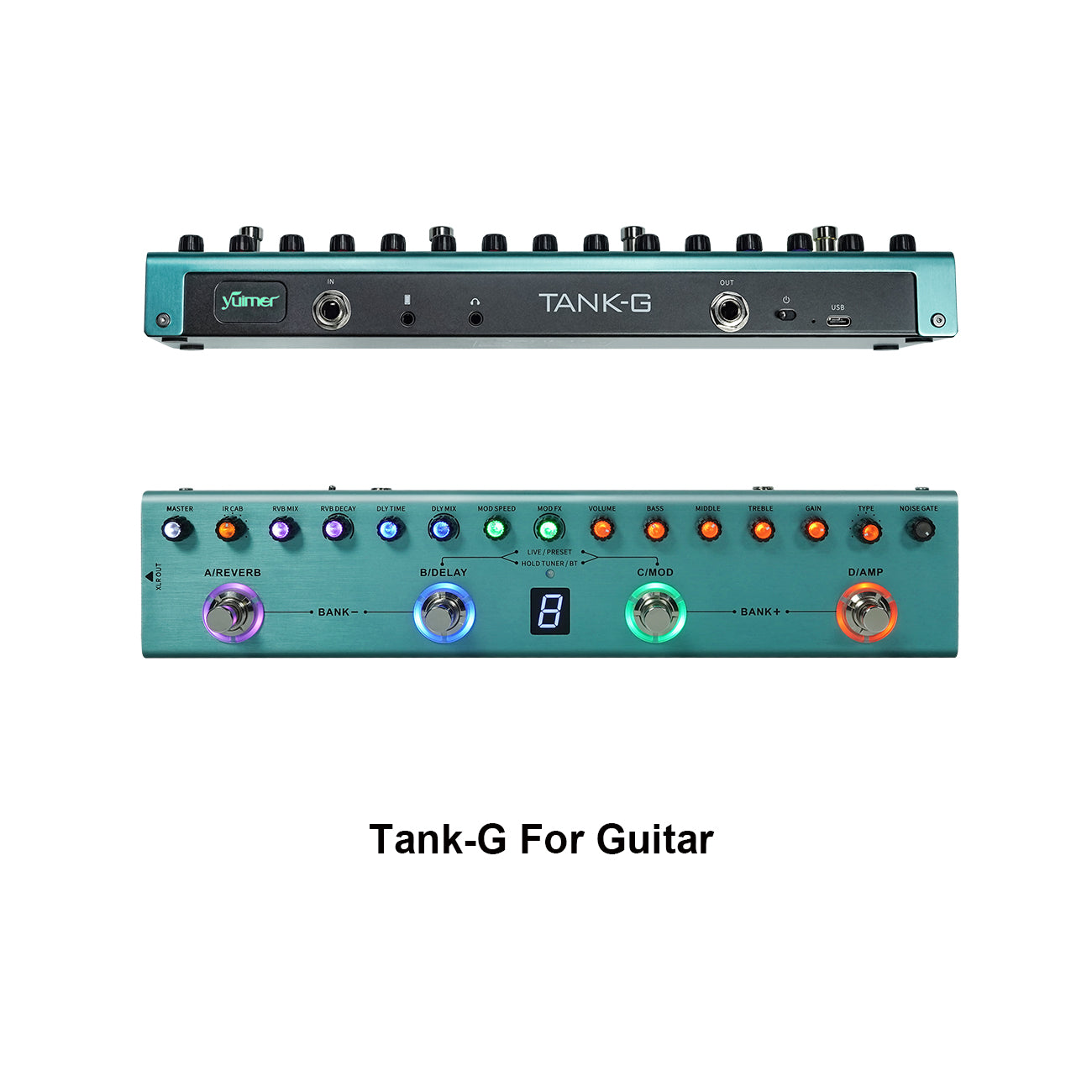 Yuimer TANK-G Latest V2 Version Multi-Effects Pedal Effector for Electric GUITAR