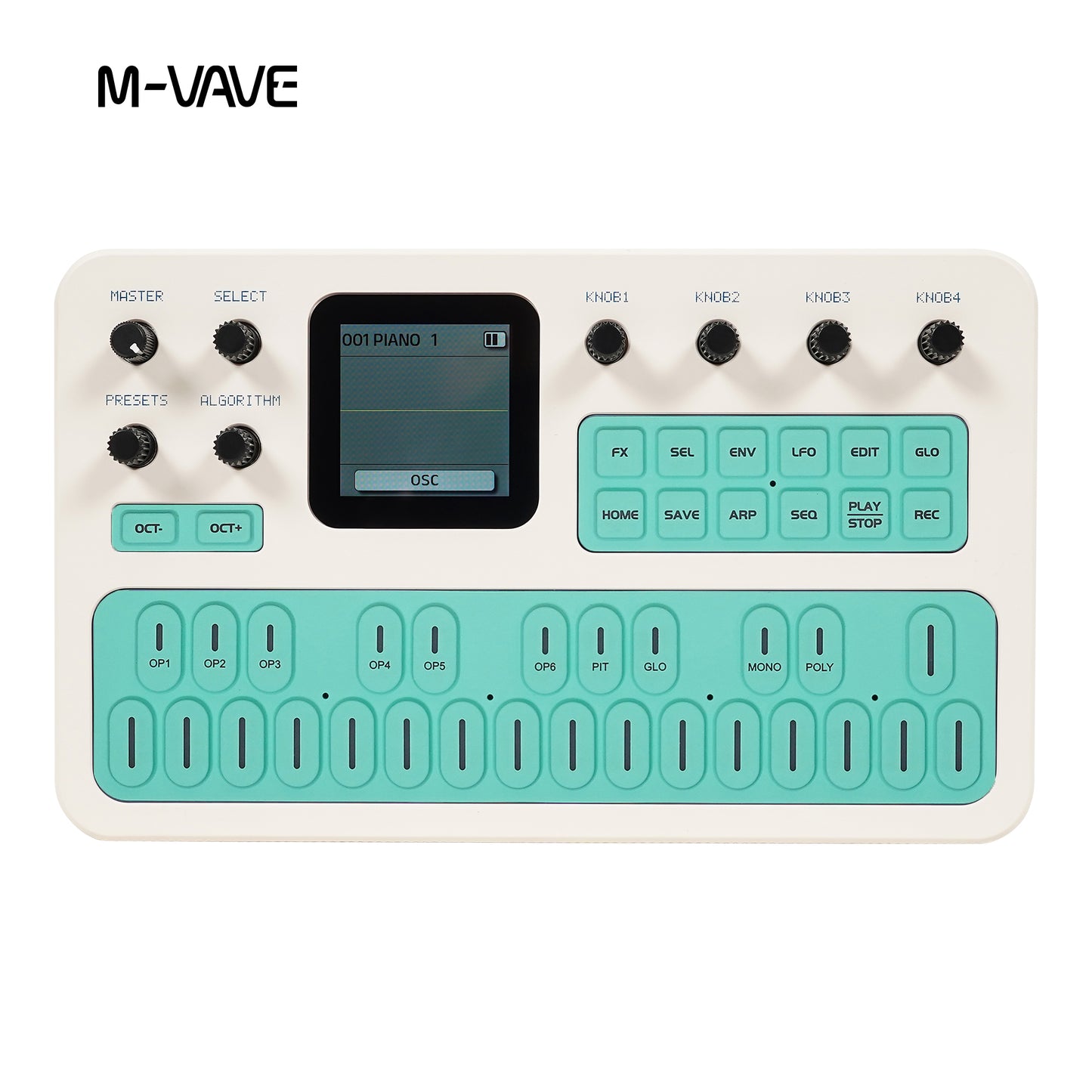 M-VAVE FM-1 Synthesizer Digital Keyboards Voice-Out Keyboard Synthesizer Speaking Out Independently 128 Factory Presets, 27 Key built-in Sound Module 6