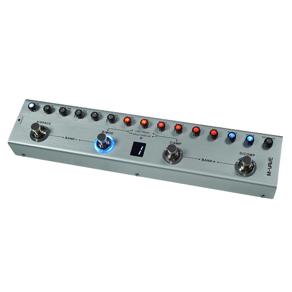 [Dropshipping] M-VAVE Tank-B Multi Effect Pedal for Bass 36 Presets Editable Built in Rechargeable Battery