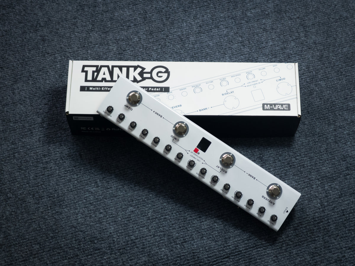 M-VAVE TANK-G Multi-effects Guitar Pedal, 36 Presets, Delay, Reverb, Modulation, Preamp, Darkgreen