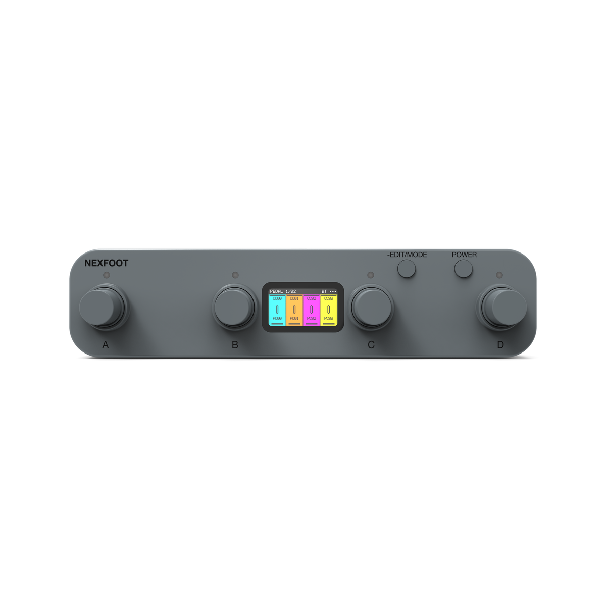 LIVTRA NEXFOOT Smart Footswitch MIDI Controller 2-in-1 Knob & Foot Controller, 4-Channel MIDI Output, External Exp Pedal Support