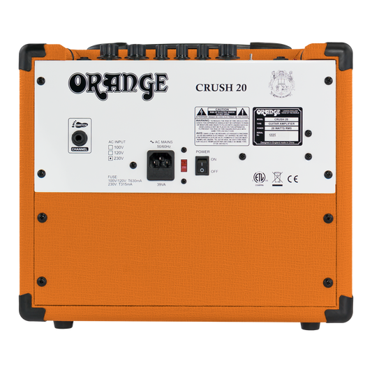 Orange Crush 20 Active 3-Band EQ CabSim Headphone Output Aux Input