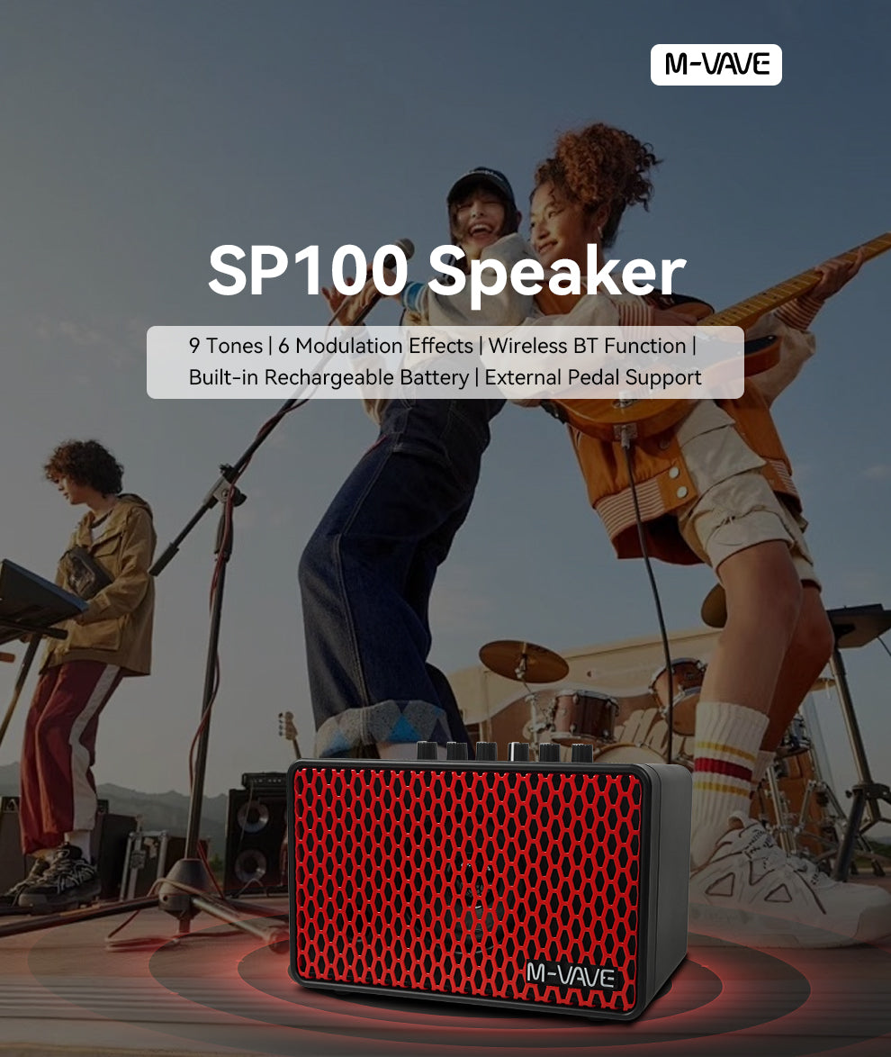 M-VAVE SP100 Smart Guitar Speaker with 9 Tones, 6 Effects & APP Control
