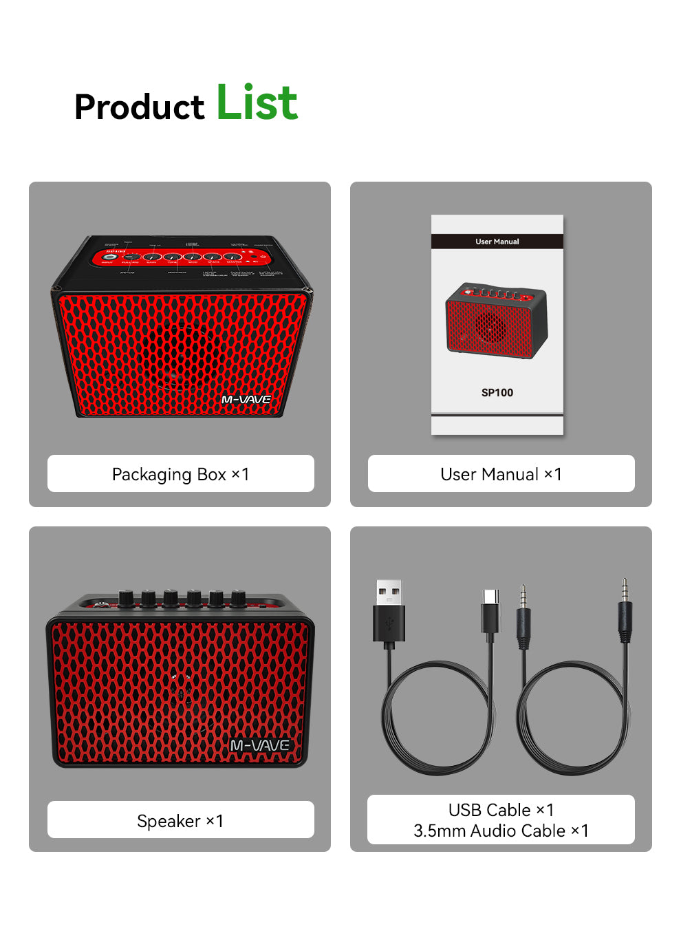 M-VAVE SP100 Smart Guitar Speaker with 9 Tones, 6 Effects & APP Control