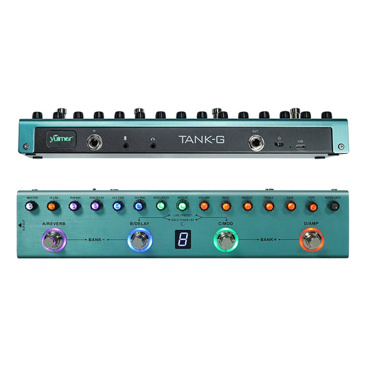 [Dropshipping] Latest V2 Version Yuimer TANK-G Multi-Effects Pedal Effector for Electric GUITAR