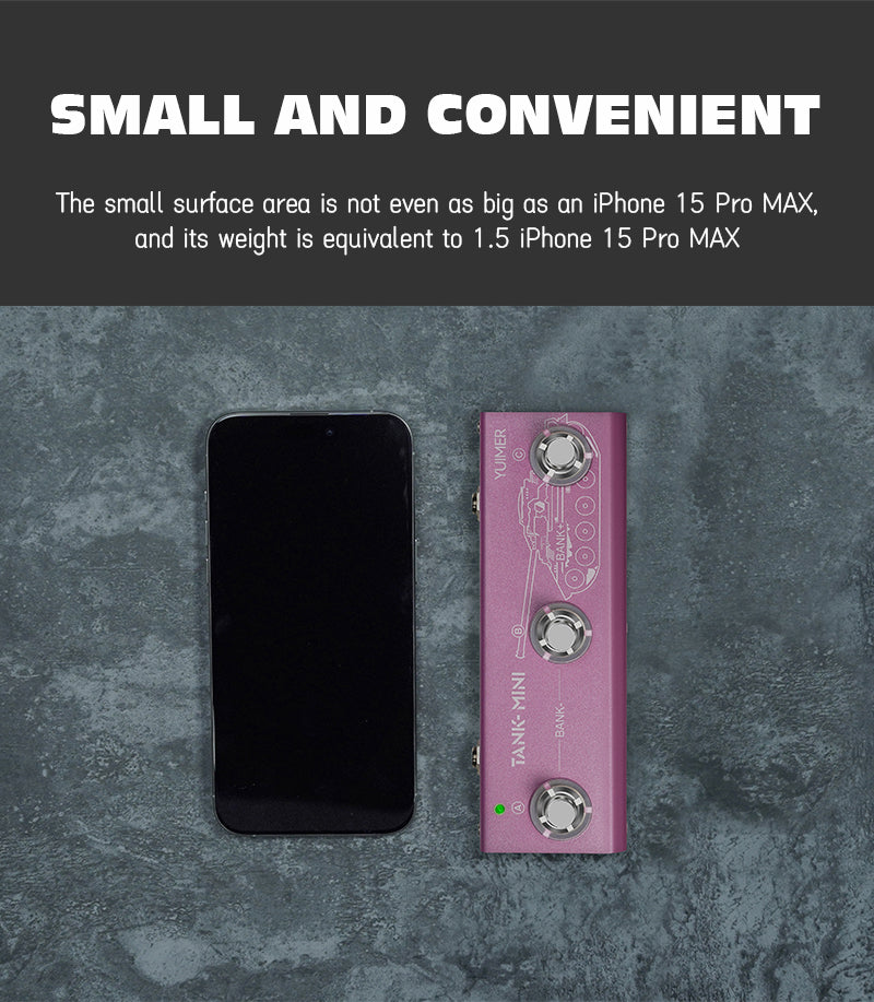 [Wholesale 32pcs] M-VAVE TANK-MINI Multi-Effect Pedal Electric Guitar & Bass 2 in 1 Effector