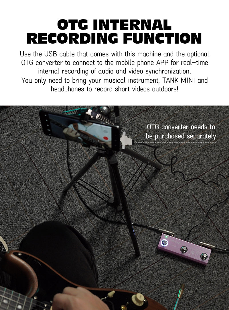 [Wholesale 32pcs] M-VAVE TANK-MINI Multi-Effect Pedal Electric Guitar & Bass 2 in 1 Effector