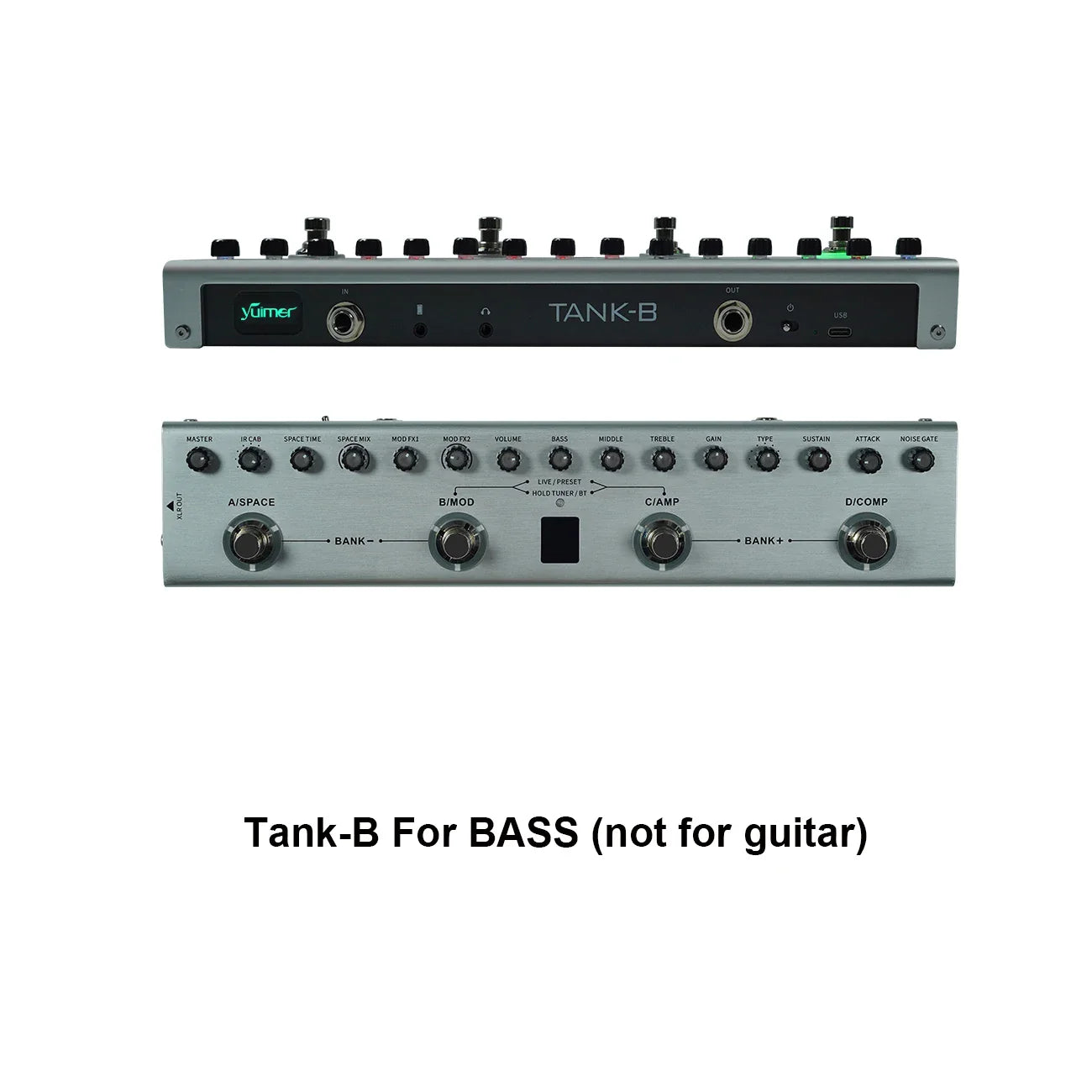 [Wholesale 20pcs Latest V2 Version] Yuimer TANK-B Multi-Effect Pedal Electric Bass Guitar Effector