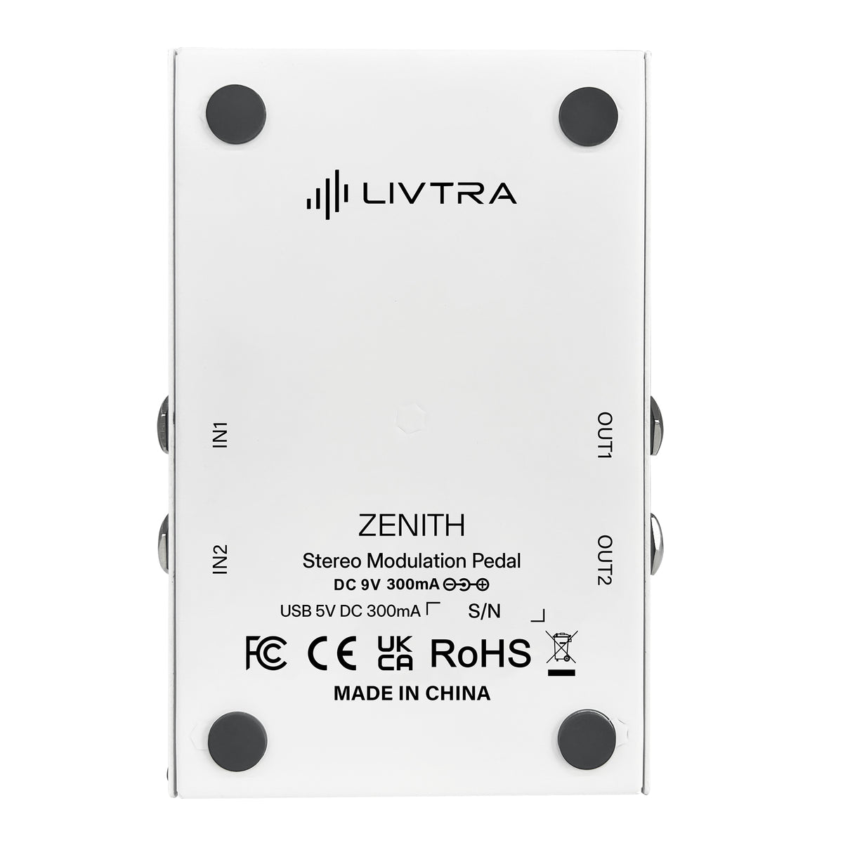 LIVTRA ZENITH Stereo Mod Effect Pedal, 9 Hi-Fi Effects, True Stereo I/O, Tap Tempo+USB Recording for Electric Guitar Performance