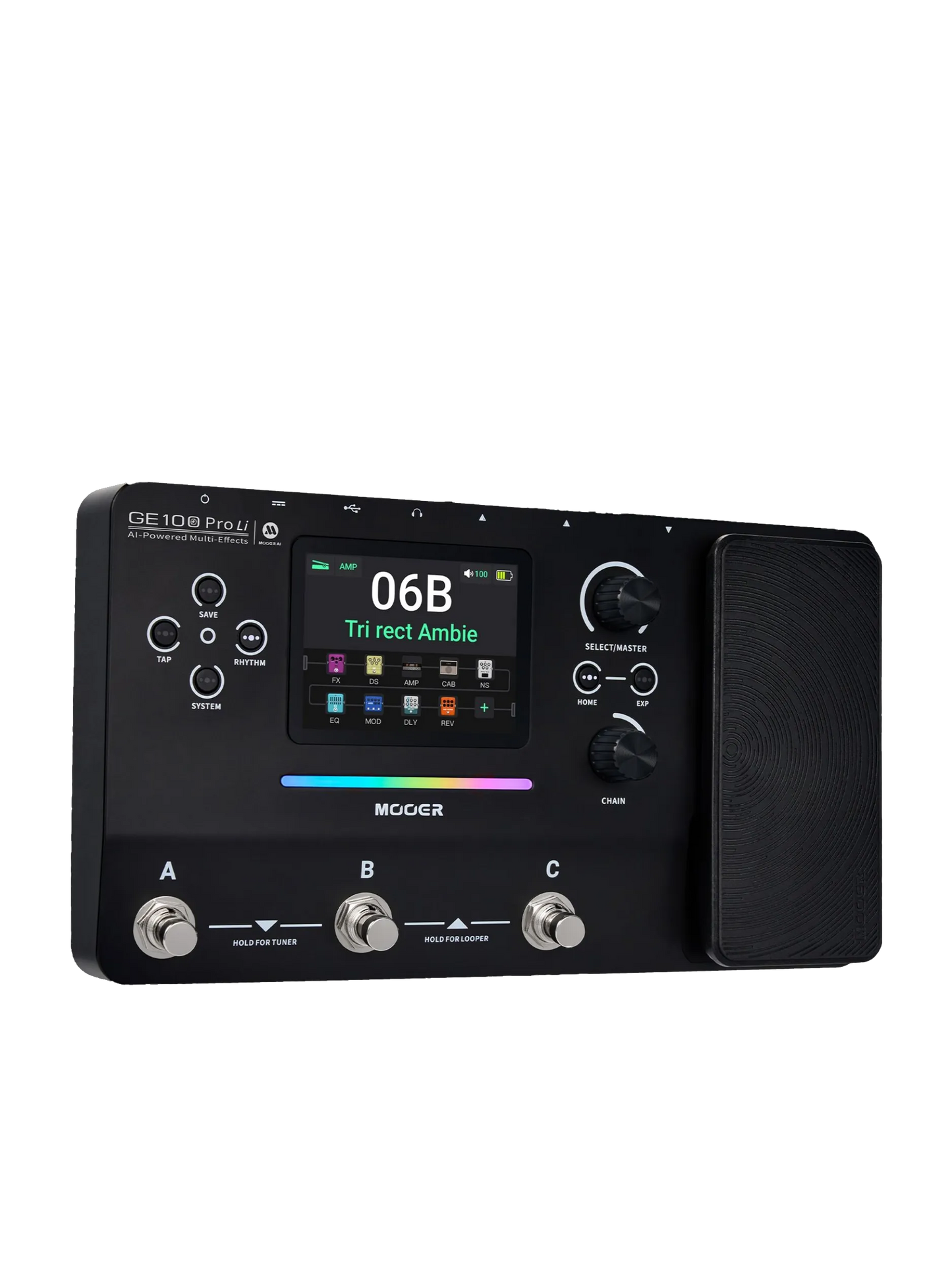 Mooer GE100 PRO LI Outdoor Gig Guitar Amp Simulator OTG Mobile Recording Stereo Output