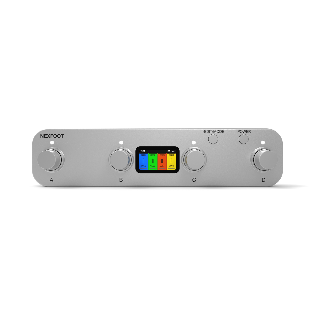 LIVTRA NEXFOOT Smart Footswitch MIDI Controller 2-in-1 Knob & Foot Controller, 4-Channel MIDI Output, External Exp Pedal Support