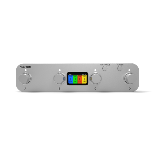LIVTRA NEXFOOT Smart Footswitch MIDI Controller 2-in-1 Knob & Foot Controller, 4-Channel MIDI Output, External Exp Pedal Support