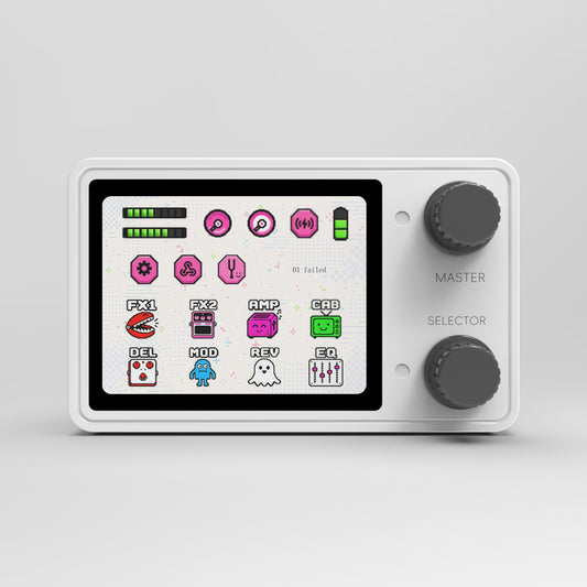 LIVTRA NANOCORE Guitar Multi-effects Pedal–126g NAM/IR Ready 10H Playtime 2.4" Display AI Drums Loopback For Music player