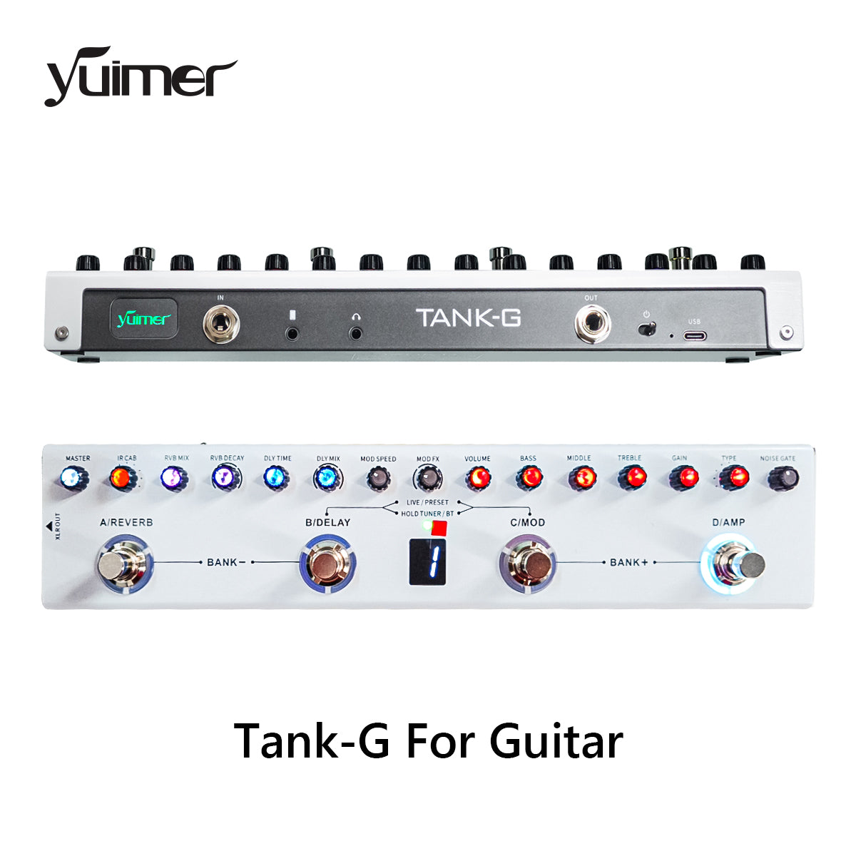 Yuimer TANK-G Latest V2 Version Multi-Effects Pedal Effector for Electric GUITAR